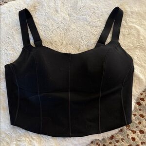 Offline by Aerie Black Cropped Bustier Top